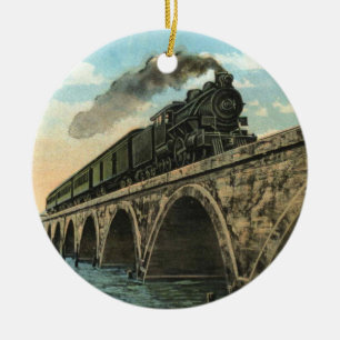 Key West Steam Locomotive Ceramic Ornament