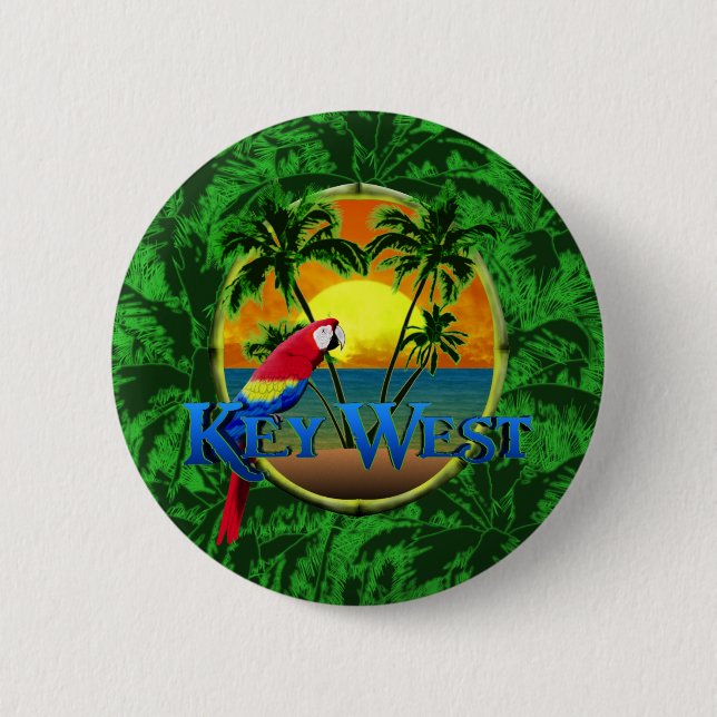 Key West Sunset 6 Cm Round Badge (Front)