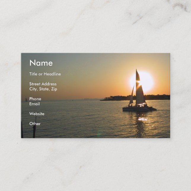 Key West Sunset Business Card (Front)