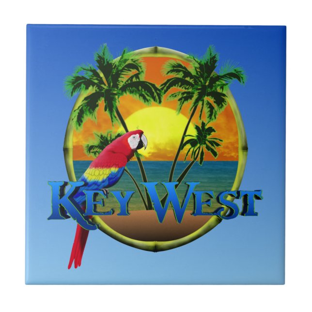 Key West Sunset Ceramic Tile (Front)