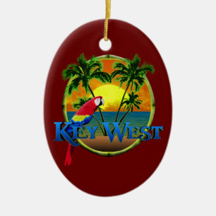 Key West Sunset Ceramic Tree Decoration