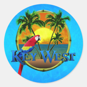 Key West Sunset Classic Round Sticker