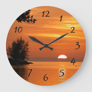 Key West Sunset Large Clock