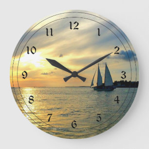 Key West Sunset Large Clock