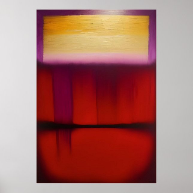 Key West Sunset No. 10 abstract portrait painting Poster (Front)