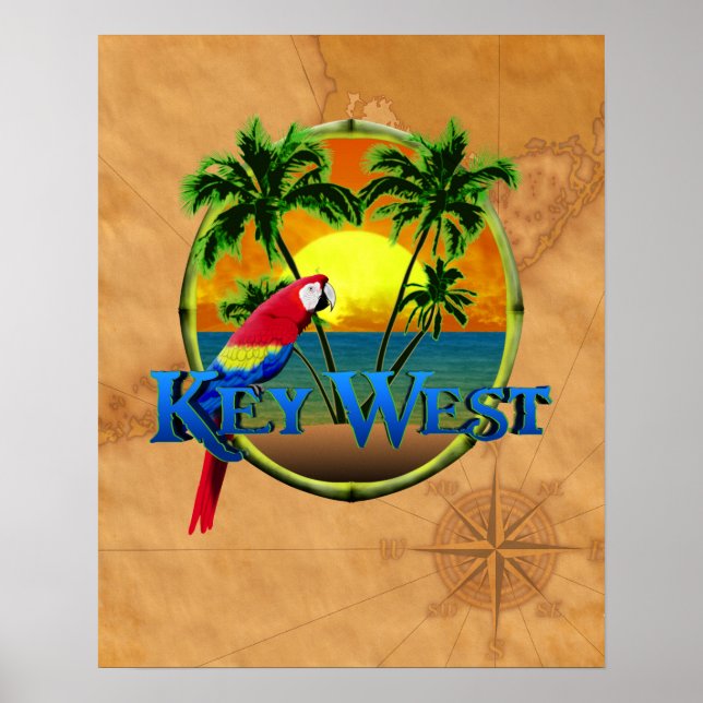 Key West Sunset Poster (Front)