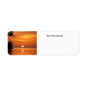 Key West Sunset Return Address Label
