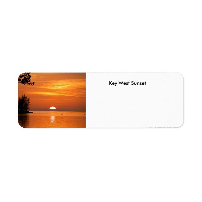 Key West Sunset Return Address Label (Front)