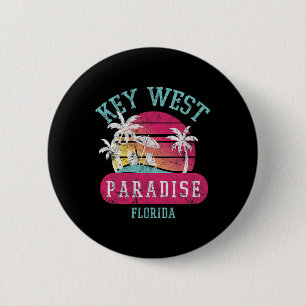 Key West Sunset Vintage Florida Beach Novelty Art 6 Cm Round Badge