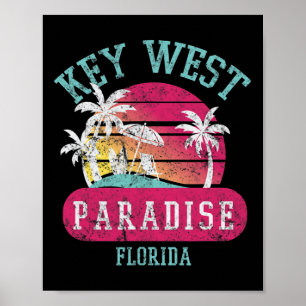 Key West Sunset Vintage Florida Beach Novelty Art Poster