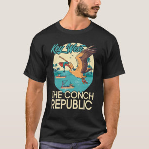 Key West The Conh Republic Bird Animal Pelican T-Shirt