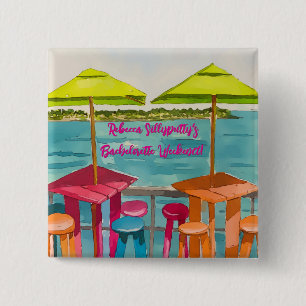 Key West Vibes Bachelorette Weekend 15 Cm Square Badge