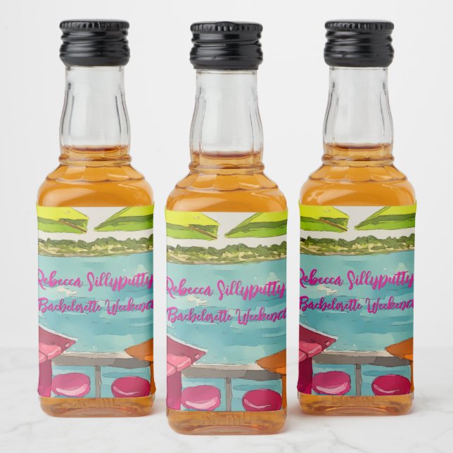 Key West Vibes Bachelorette Weekend Liquor Bottle Label (Bottles)