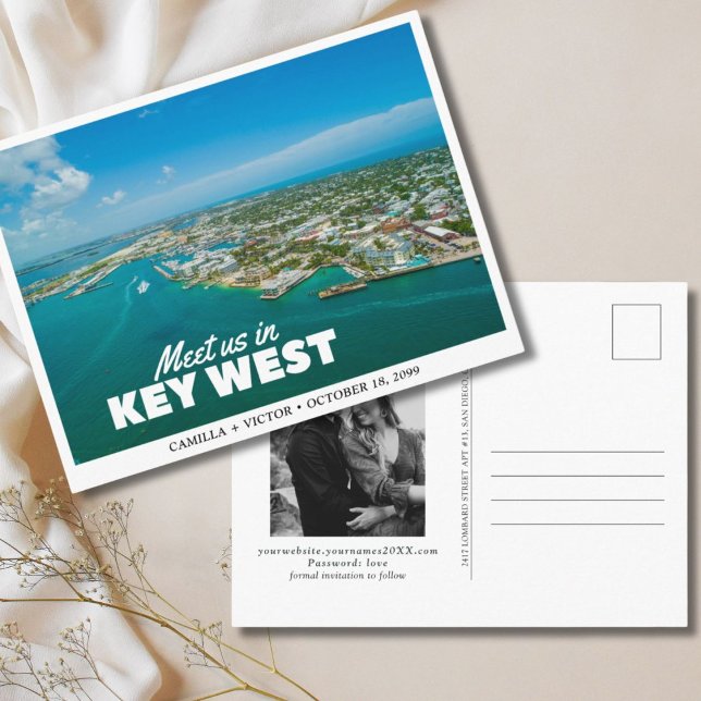 Key West Wedding Aerial Save the Date Postcard (Key West Wedding Save the Date Postcard
)