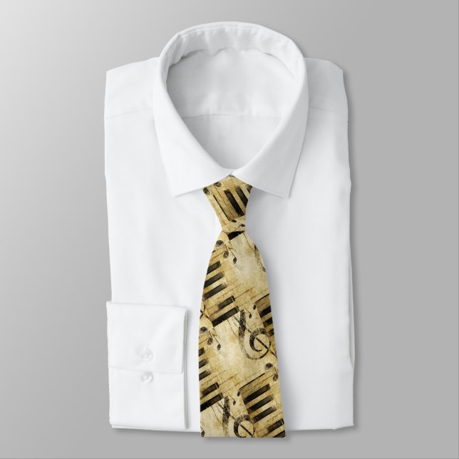 Keyboard and Clef Symbol on a Tie (Tied)
