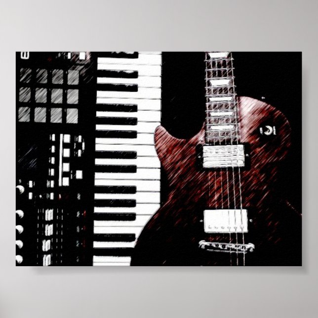 Keyboard and Guitar Poster (Front)