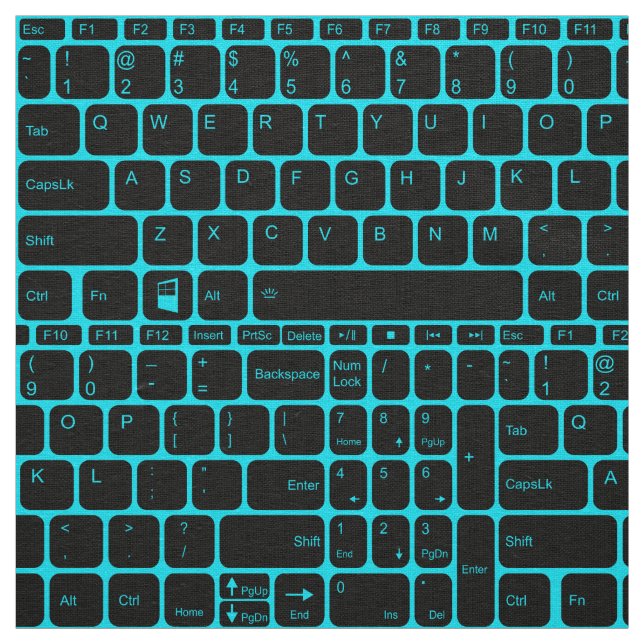 Keyboard, Backlit blue Fabric (Swatch)
