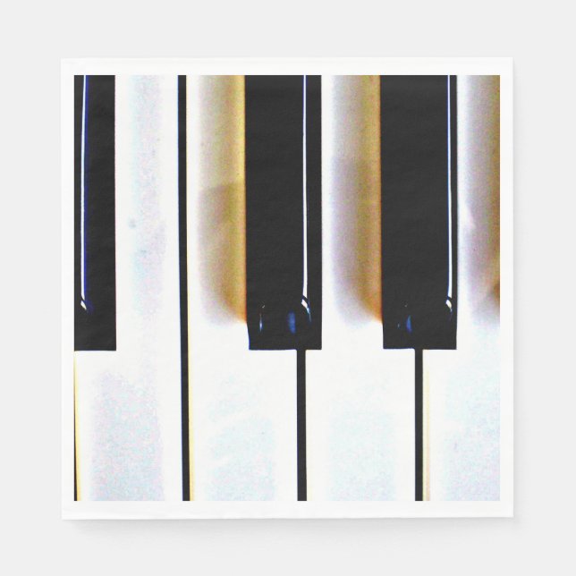 Keyboard, black and white keys napkin (Front)