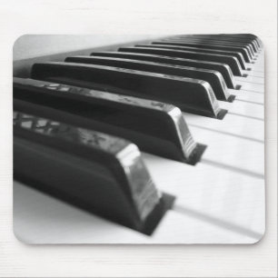 Keyboard - Black and White Mouse Pad