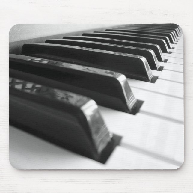 Keyboard - Black and White Mouse Pad (Front)