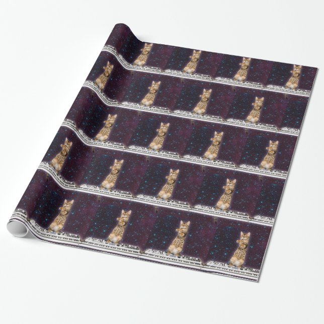 Keyboard cat strikes again wrapping paper (Unrolled)