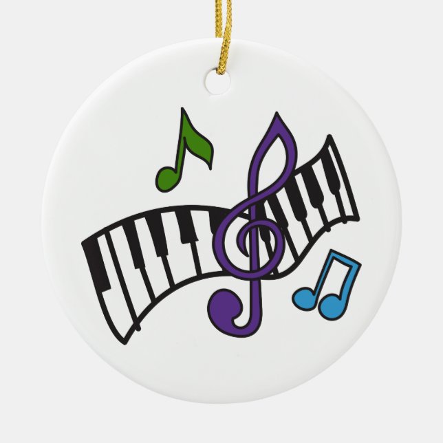 Keyboard Ceramic Ornament (Front)