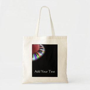 Keyboard Chaos Bright on Black Tote Bag