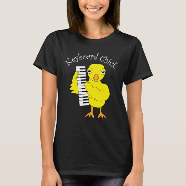 Keyboard Chick Text T-Shirt (Front)