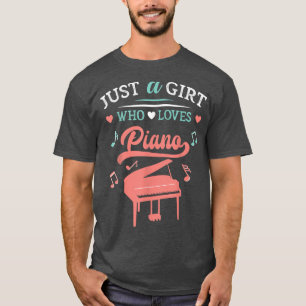 Keyboard Composer I Love Piano Heart Music Daughte T-Shirt