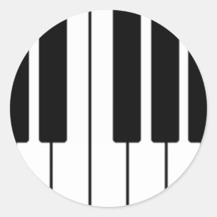 Keyboard Design Classic Round Sticker
