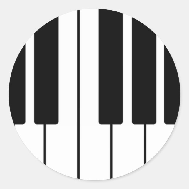 Keyboard Design Classic Round Sticker (Front)