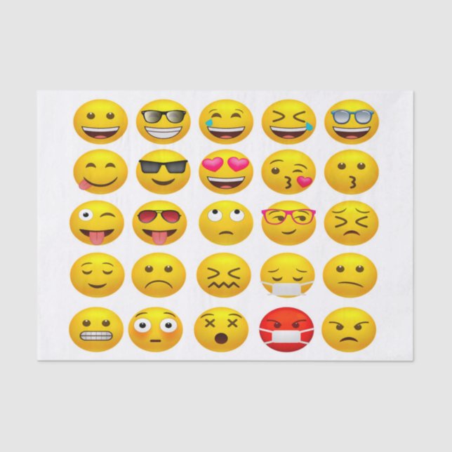 Keyboard Emojis Tissue Paper (Front)