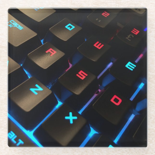 Keyboard Glass Coaster (Front)