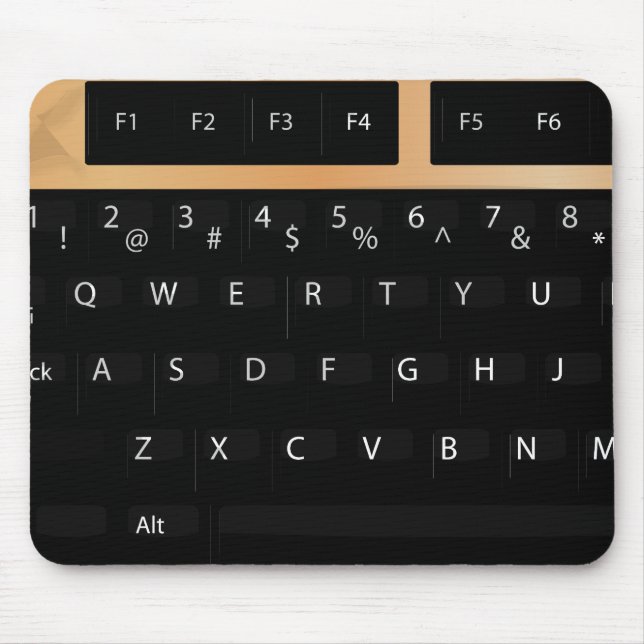 Keyboard - Gold Mouse Pad (Front)