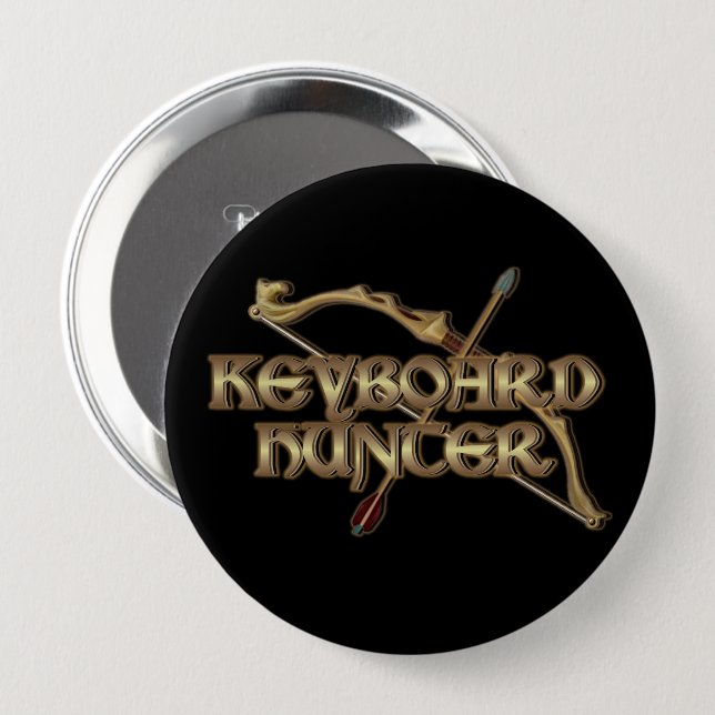 Keyboard Hunter MMORPG Button (Front & Back)