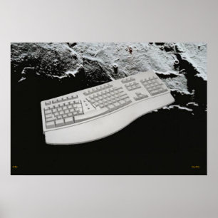 Keyboard In Space Poster