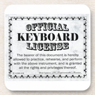 Keyboard License Coaster
