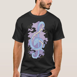 Keyboard Music Dragon Lovers Men Women Graphic Nov T-Shirt