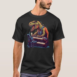 Keyboard Music Instrument for Dinosaurs and T Rex T-Shirt
