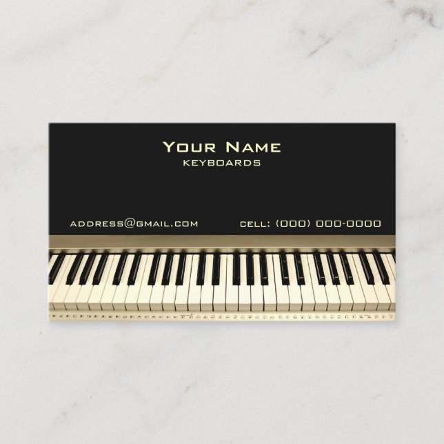Keyboard Musician Business Card (Front)