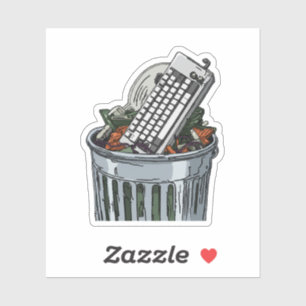 Keyboard on trashcan