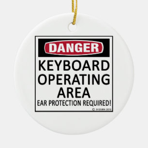 Keyboard Operating Area Ceramic Ornament