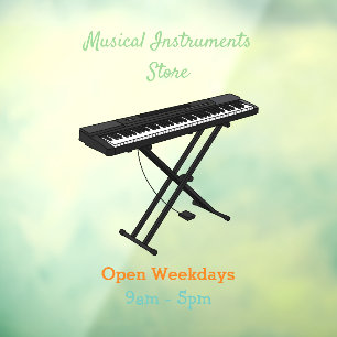 Keyboard piano cartoon illustration