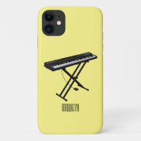 Keyboard piano cartoon illustration