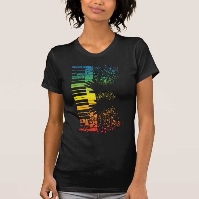 Keyboard Piano Gift Music Musician Instrument T-Shirt (Front)