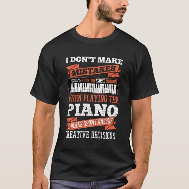 Keyboard Piano Pianist T-Shirt (Front)