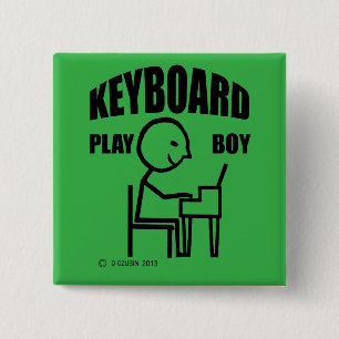Keyboard Play Boy 15 Cm Square Badge