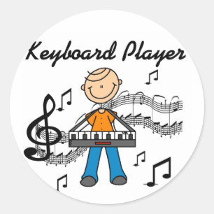 Keyboard Player Tshirts and Gifts Classic Round Sticker