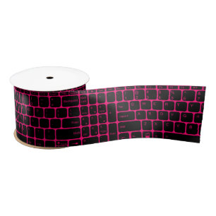 Keyboard Ribbon Satin Ribbon