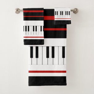 Keyboard Serenade Bath Towel Set